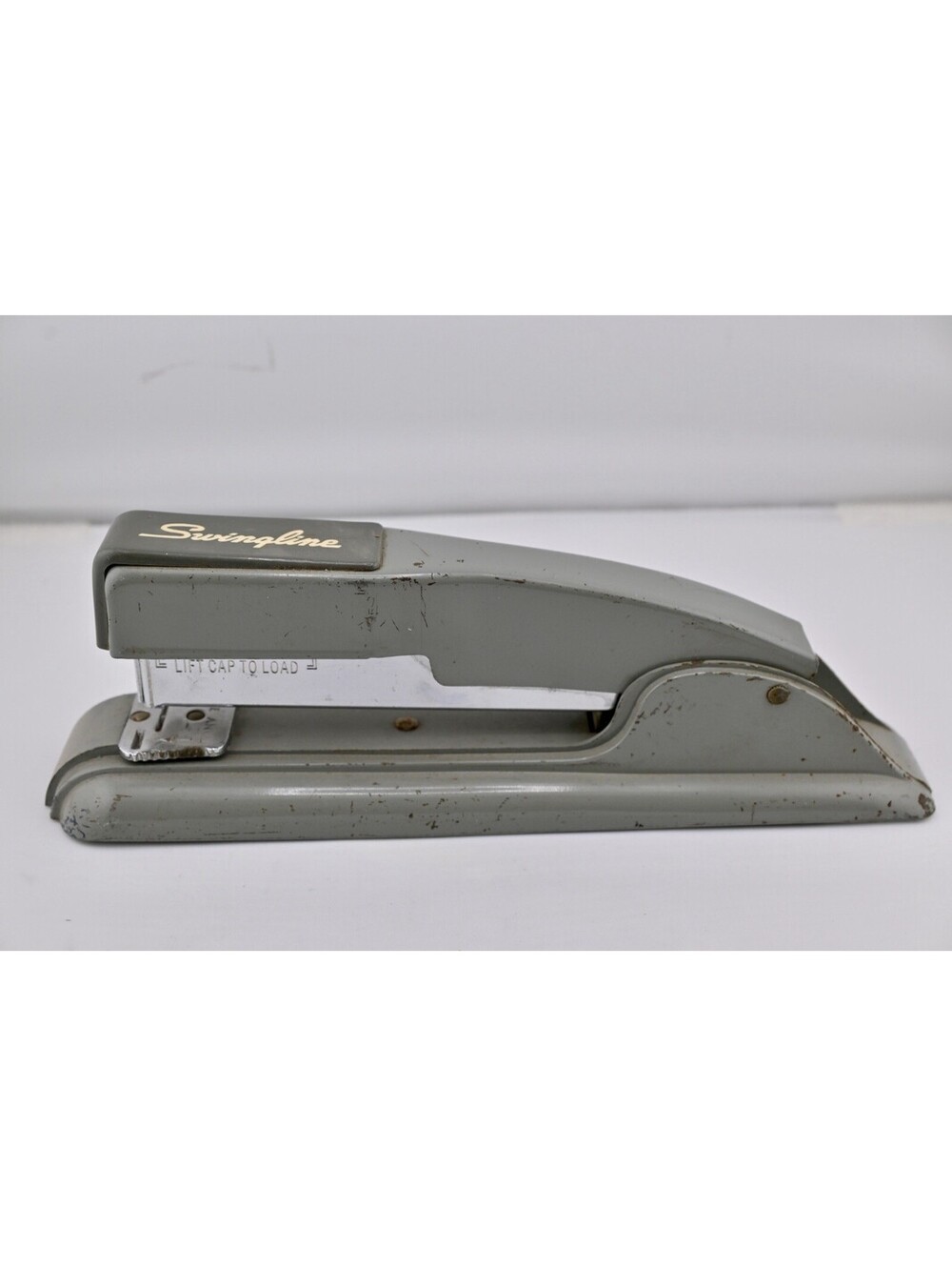 Vintage Swingline No. 27 Stapler Heavy Duty Gray Art Deco Mid Century Patina MCM